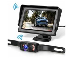 Draadloze achteruitrijcamerakit van 4,3 inch – LCD-scherm met hoge resolutie – Nachtzichtfunctie – IP68 waterdicht – Zendafstand van 30 meter – Kijkhoek van 170°