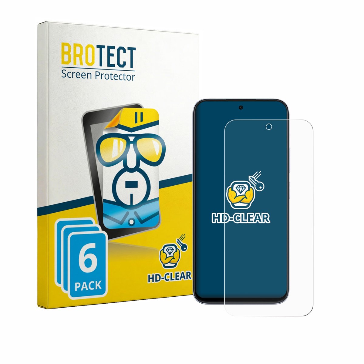 BROTECT - Screenprotector voor Oppo K14x 5G - Folie Beschermfolie transparant 6 Stuks
