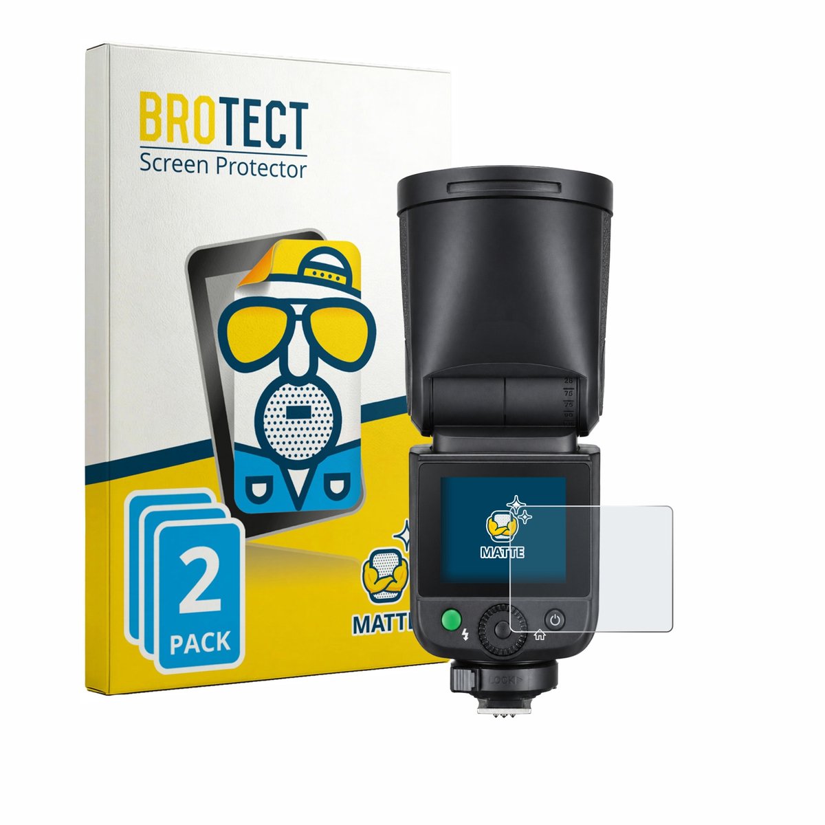 BROTECT - Screenprotector voor Godox V1 mid - Folie Beschermfolie matte 2 Stuks