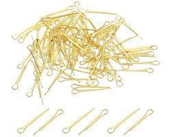 Koperen Splitpennen - Bevestigingsclips - Decoratie Bevestigen - Roestbestendig Materiaal - 200 Stuks - Goud