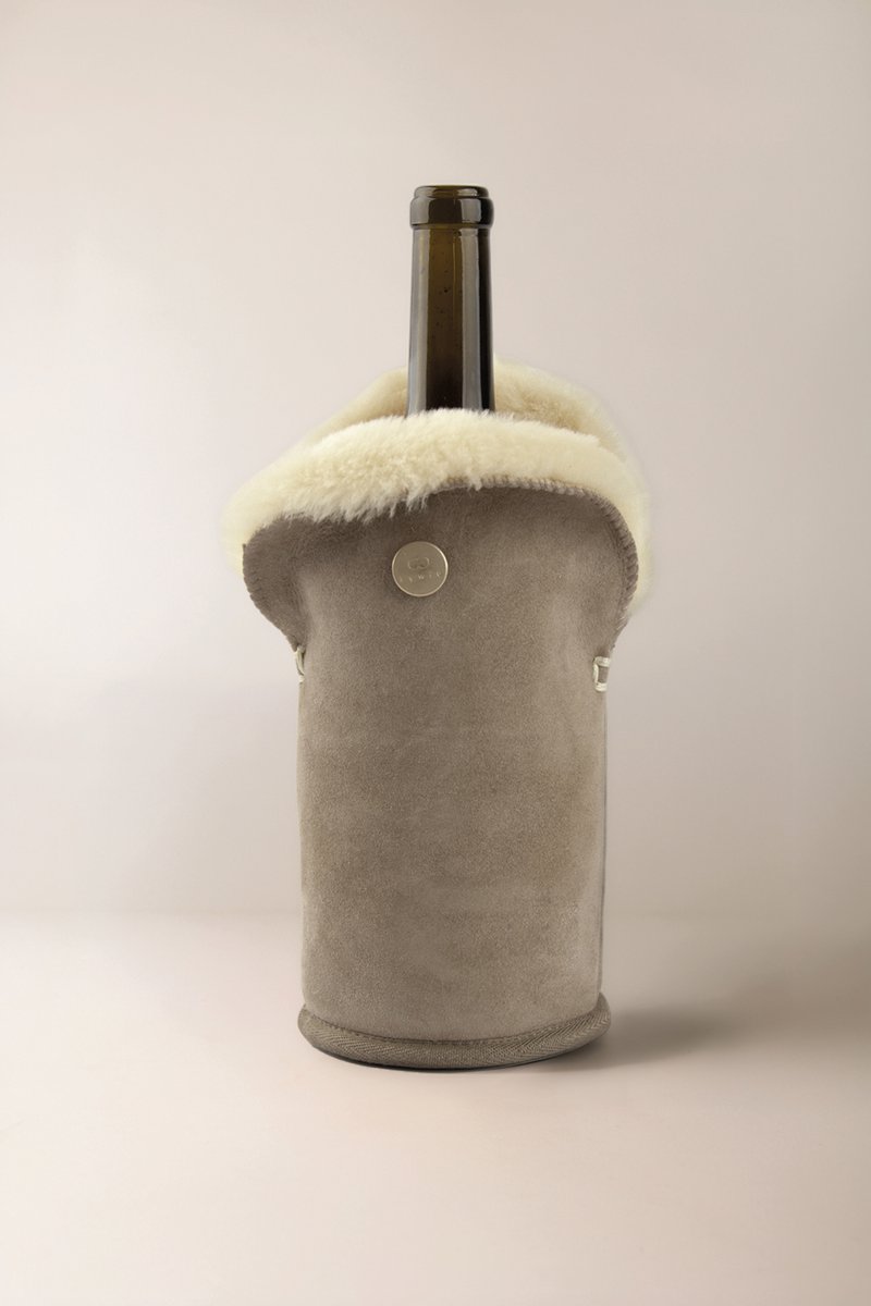 Kywie® Tulip wijnkoeler stone suede en wol
