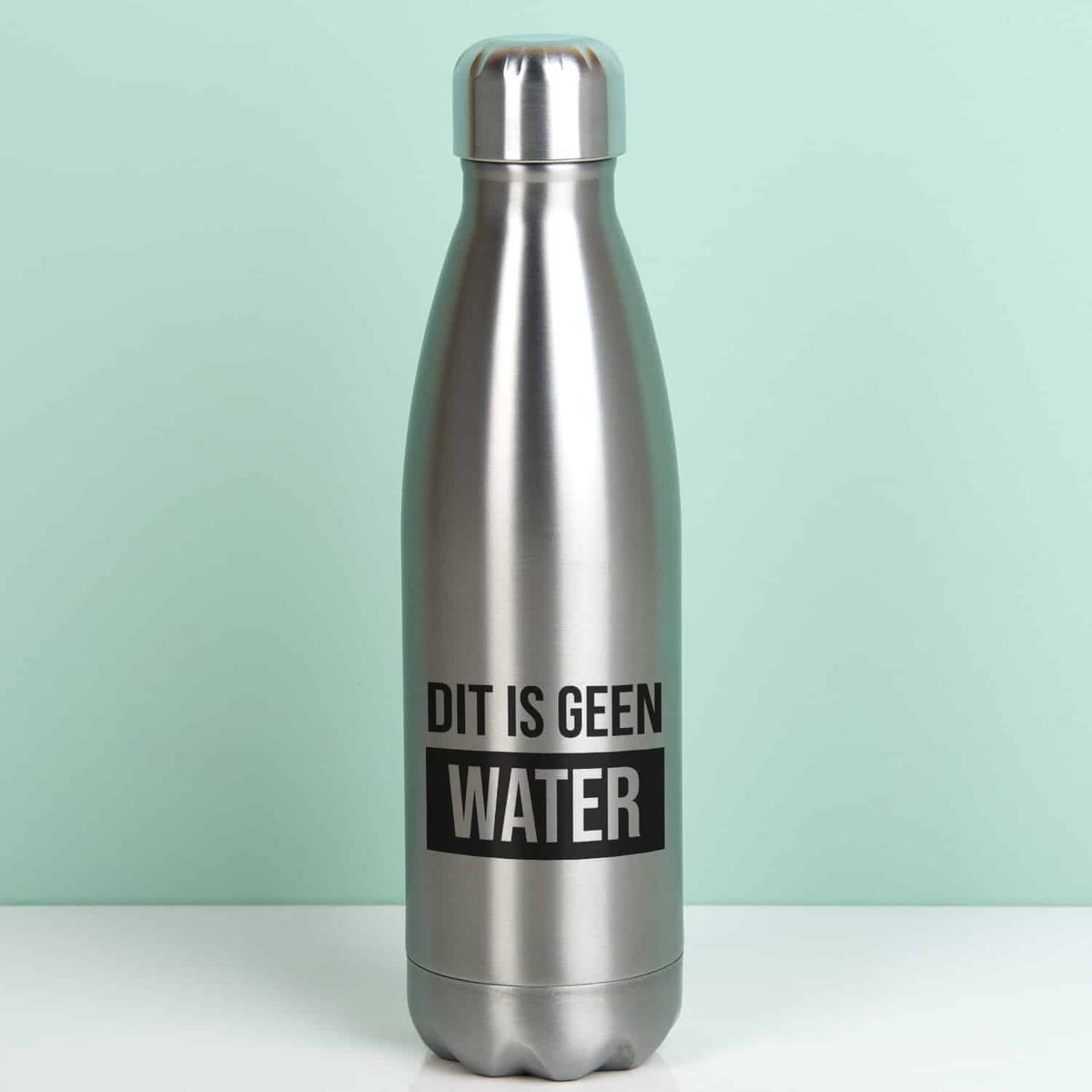 Thermosfles Dit is geen water - Zilver van Ditverzinjeniet