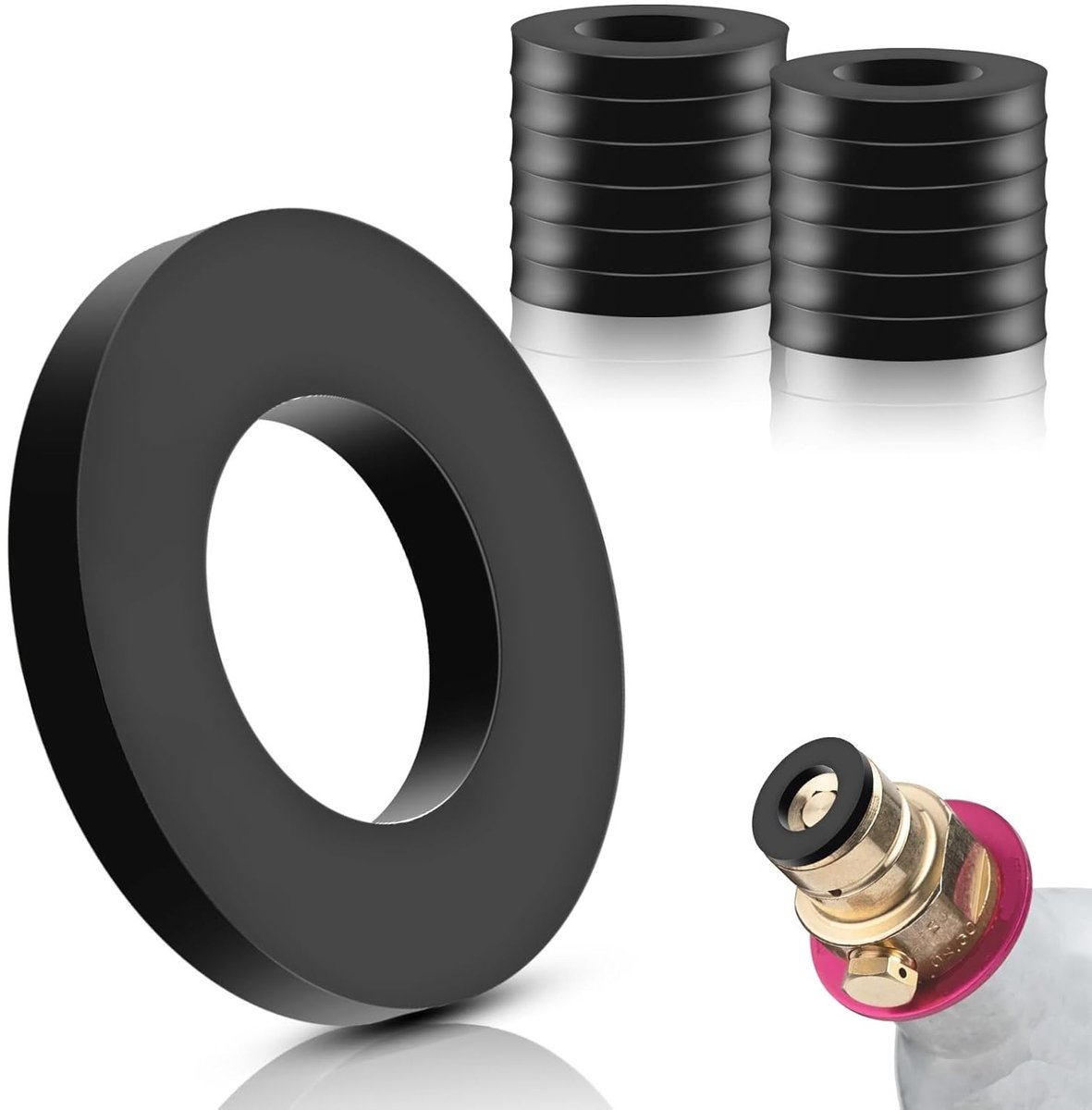 Set van 12 O-Ringen Vervangingen voor CO2 Adapterflessen - Sealing Rings voor SodaStream en andere toepassingen