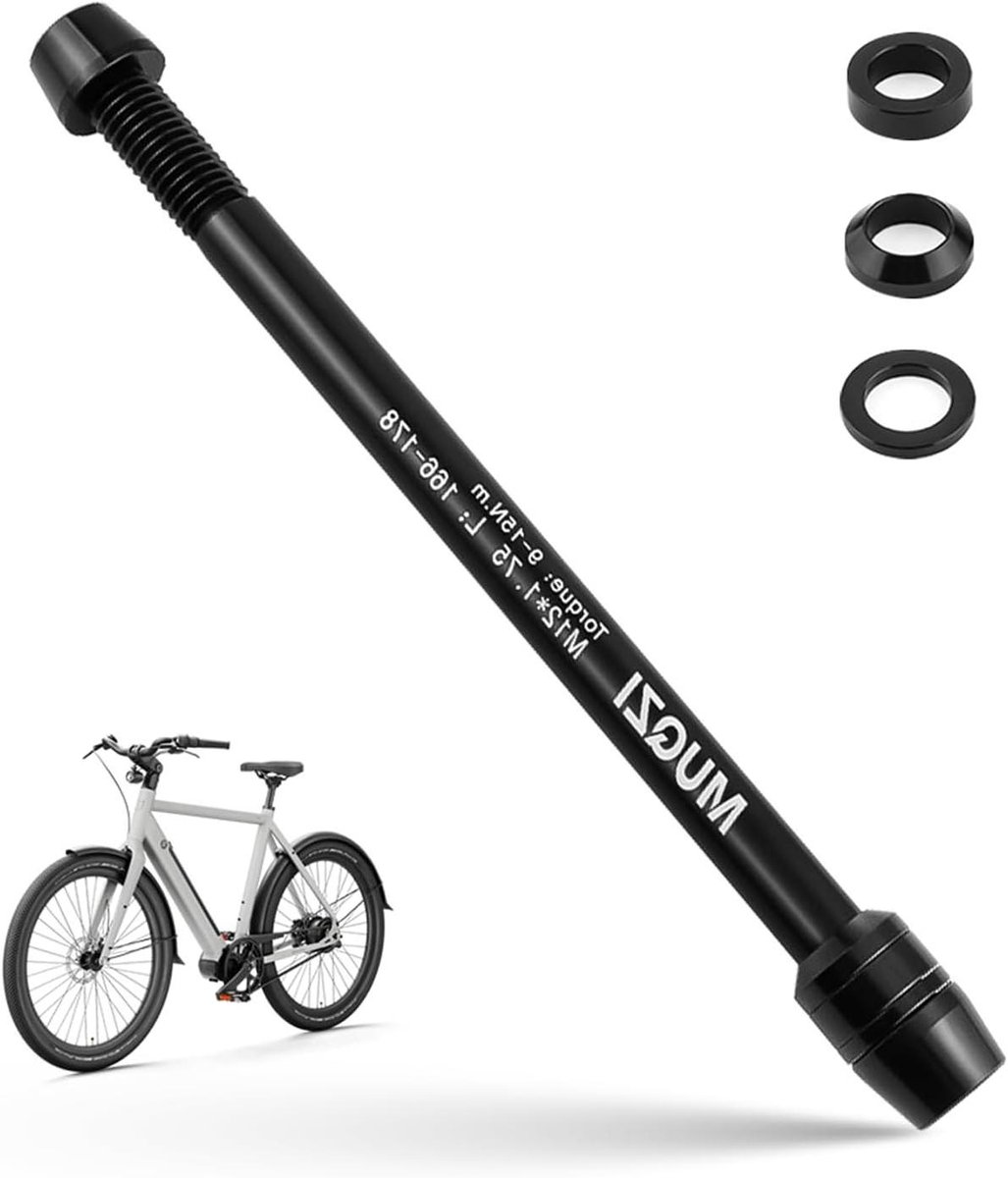 Fiets Steekas Adapter - Rollentrainer Adapter - Indoor Fietsen - Moeiteloze Montage - M12 x 1.5 - Zwart