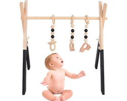 Tummy Time Mat - 17,72 * 14,76 * 18,7 inch Play Gym, draagbare speelmat, grenen opvouwbare pasgeborenen gym speelgoed grenen frame | Duurzame fitnessapparatuur voor kinderen voor speelkamer, kinderka