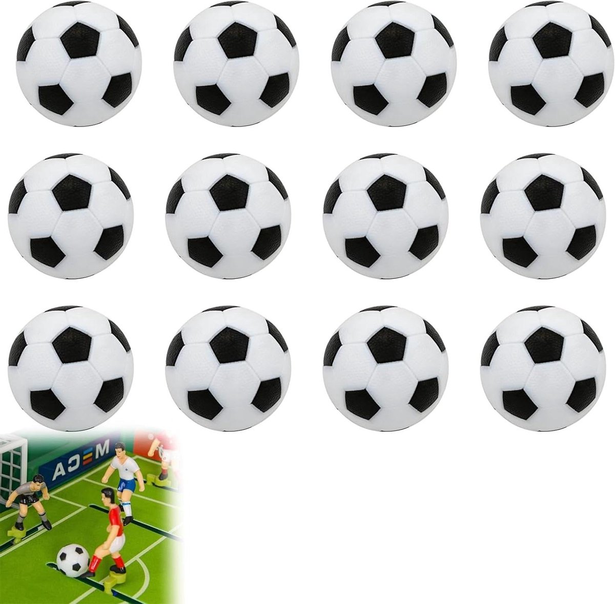 Tafelvoetbal Ballen - Kickerballen - Spel en Decoratie - Duurzaam Hars - 23mm Diameter - Klassiek