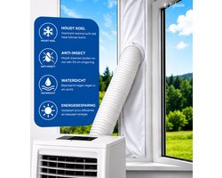 Airco raamafdichtingskit Universeel - Raam Afsluiten 400CM - Voor Mobiele Airco – Houdt Warme Lucht & Insecten Buiten - Kylians