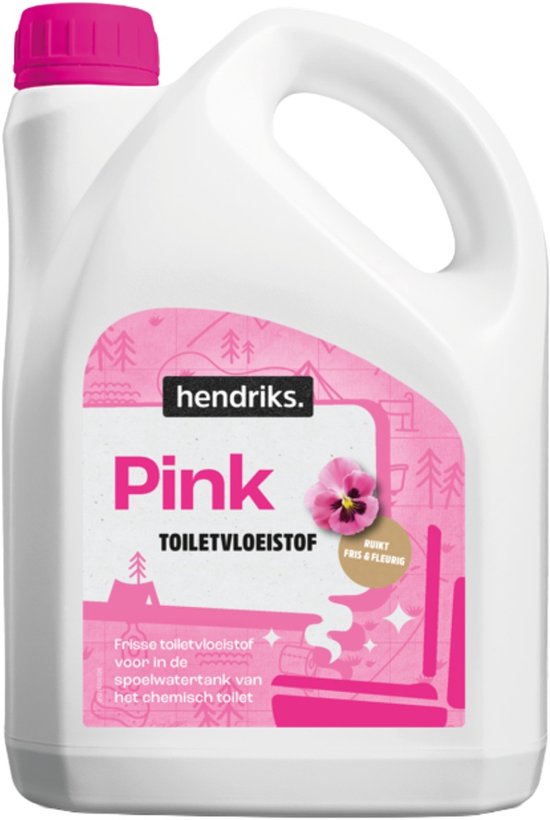 Hendriks Toiletvloeistof Roze & Blauw + Camping Toiletpapier - Toiletverzorgingsset - Voor chemisch toilet - Frisse tanks - 4 rollen oplosbaar papier — afbeelding 4