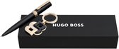 Parure HUGO BOSS Black & Gold (stylo bille & porte-clefs)