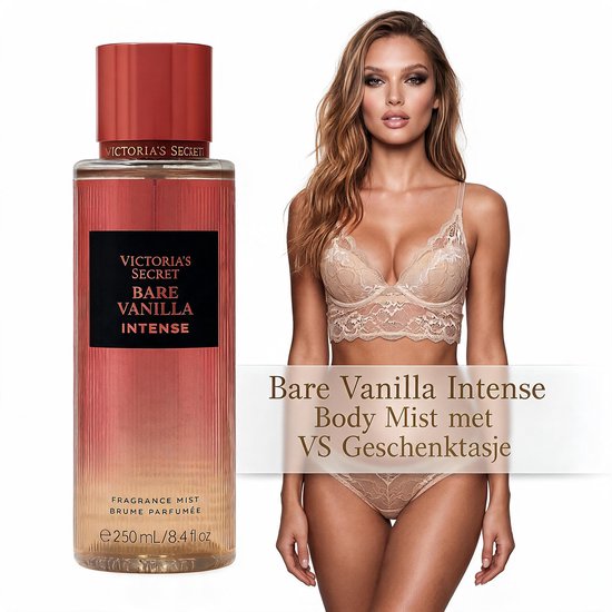 Victoria's Secret Bare Vanilla Intense Fragrance Body Mist | Incl. VS Geschenktasje