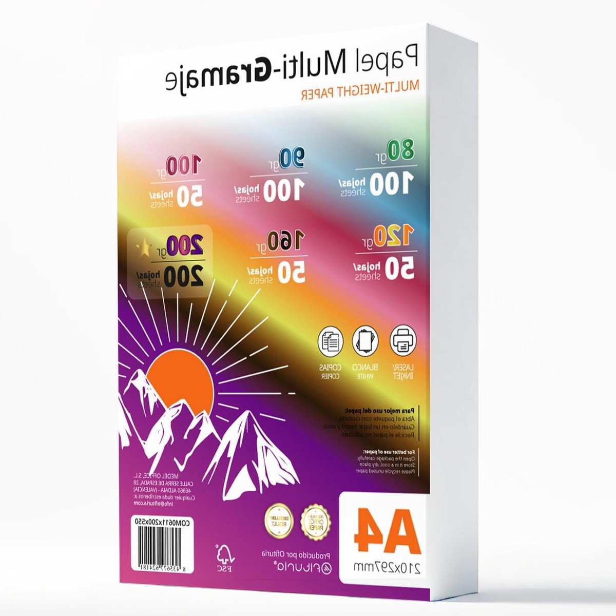 Multifunctioneel Papier - Printer Papier - Thuis Kantoor School - Verschillende Grammages - 550 Vel A4 - Wit