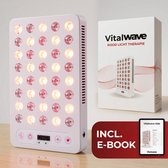 Rood Licht Therapie Lamp - Vitalwave PRO200 - 660 & 850 nm Rood en nabij infraroodlamp - 200 Watt Rood licht lamp - Rood licht paneel voor huid en herstel - Rood en nabij infraroodpaneel
