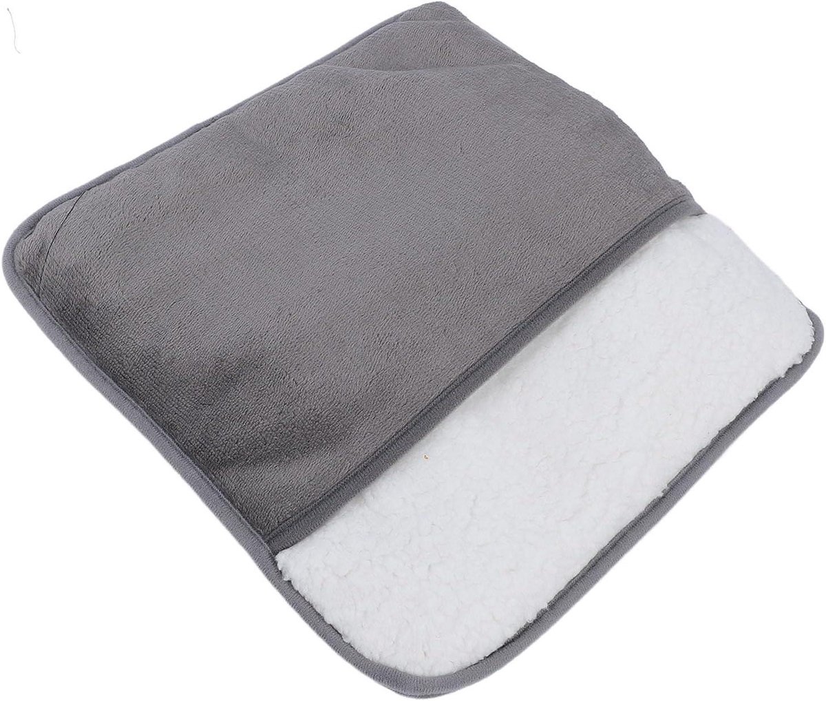 Elektrische Voetwarmer - Voetverwarmer Kussen - Ontspannen Comfort - Zachte Katoenen Stof - 17 x 14 x 4 cm - Grijs