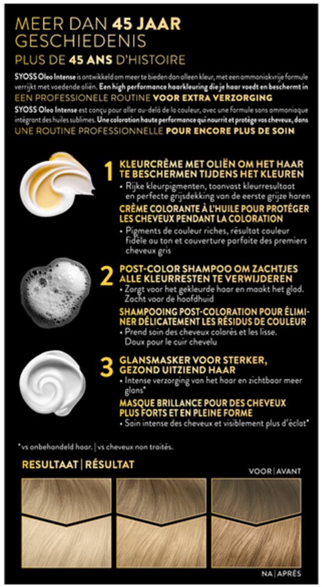 Syoss - Oleo Intense Haarverf 10-50 Licht Asblond - 2 x 1 stuk - Voordeelverpakking