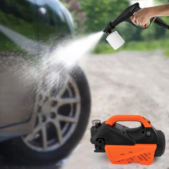 Elektrische Hogedrukreiniger - Terrasreiniger Vloerreiniger - Auto en Tuin Reinigen - 1300 Watt Vermogen - 100 Bar Druk — afbeelding 5