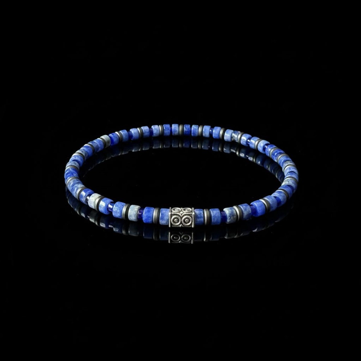 Luxe Blauwe Kralenarmband - Unisex Cadeau - Elastisch & Comfortabel - Blauw