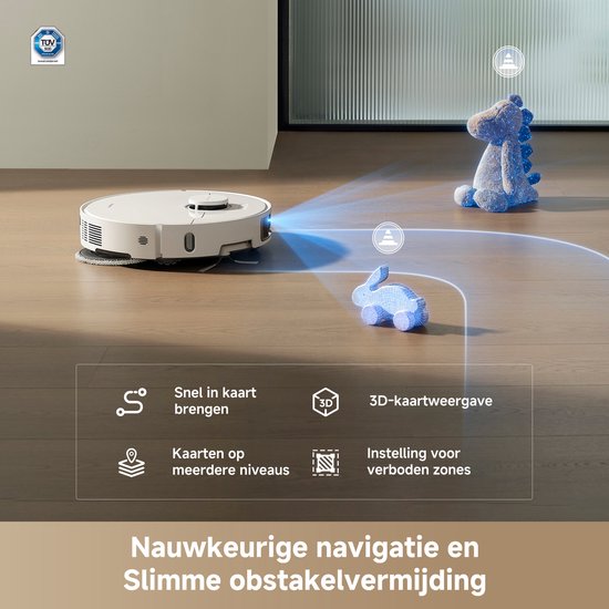 Dreame L10s Ultra Gen 3 Set – Robotstofzuiger met Dweil - 25.000 Pa Zuigkracht - Automatische Leeg- & Zelfreinigende Dweilfunctie - Custom Clean™ Technologie - Slimme zijborstels