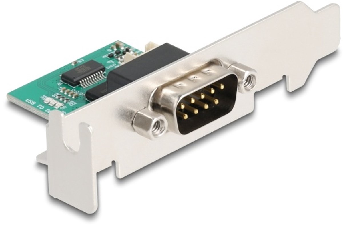 Delock USB to RS-232 Converter FTDI FT231XS USB 2.0 pin header male to D-Sub 9 male with low profile bracket and cable 30 cm