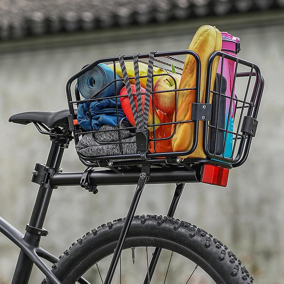 Fietsmand Achter - Laadmand Fiets - Dagelijks Vervoer - Zeer Sterk Ontwerp - Tot 75 kg - Zwart