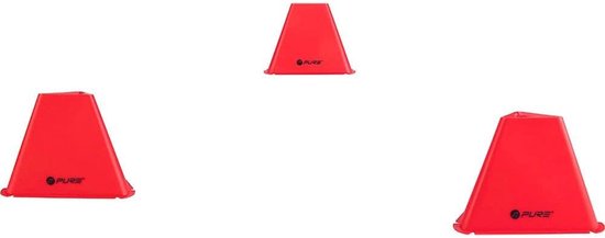 Driehoekige Kegels - Markeer Kegels - Sport Training - Set van 6 - Standaard Formaat - Wit — afbeelding 4