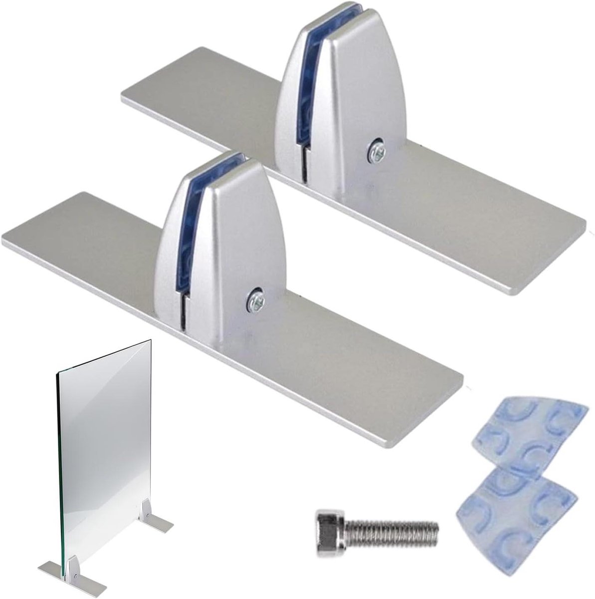 Haard Scherm Voeten - Glazen Houder Steunen - Open Haard Stabiliseren - Verstelbare Klem