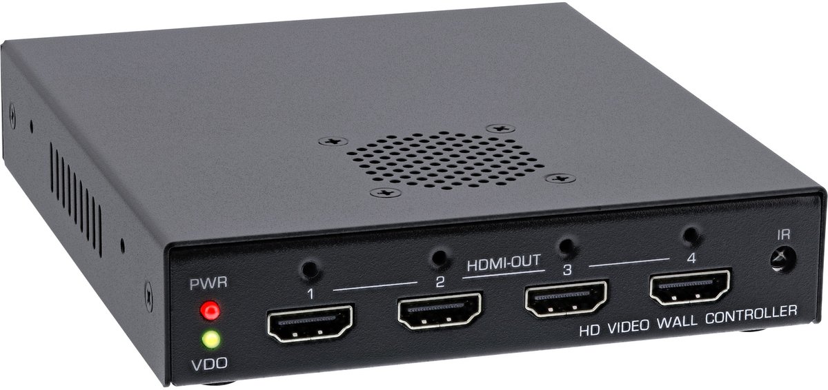 InLine® HDMI-videowall switch 1 tot 4 monitoren, Full-HD
