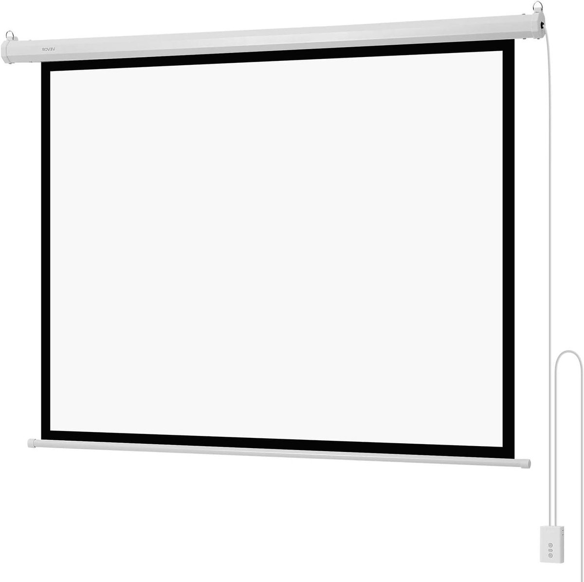 Gemotoriseerd Projectiescherm - Elektrisch Scherm - Thuisbioscoop Ervaring - Kreukvrij PVC Oppervlak - 171 cm Breed - Wit