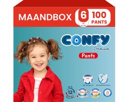 Confy Premium Pants - Luierbroekjes Maat 6 (15+kg) - 100 Luierbroekjes - Maandbox