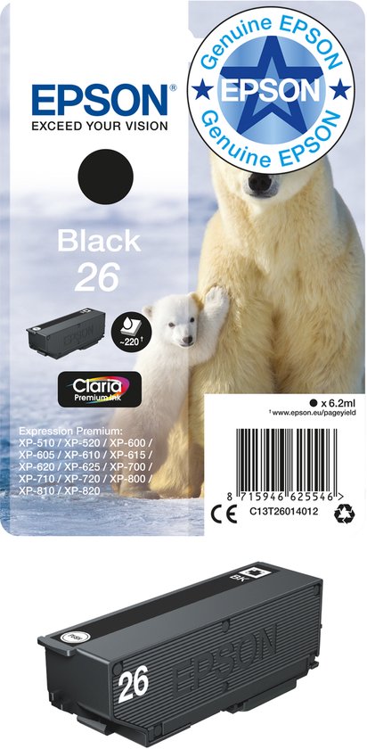 EPSON T2601BK BLACK