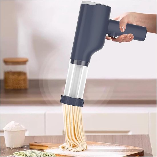 Elektrische pastamachine en pastamachine, draadloos, draagbaar, 6-in-1, multifunctioneel keukengereedschap voor idiyappam, pasta en zelfgemaakte pasta (wit) — afbeelding 2