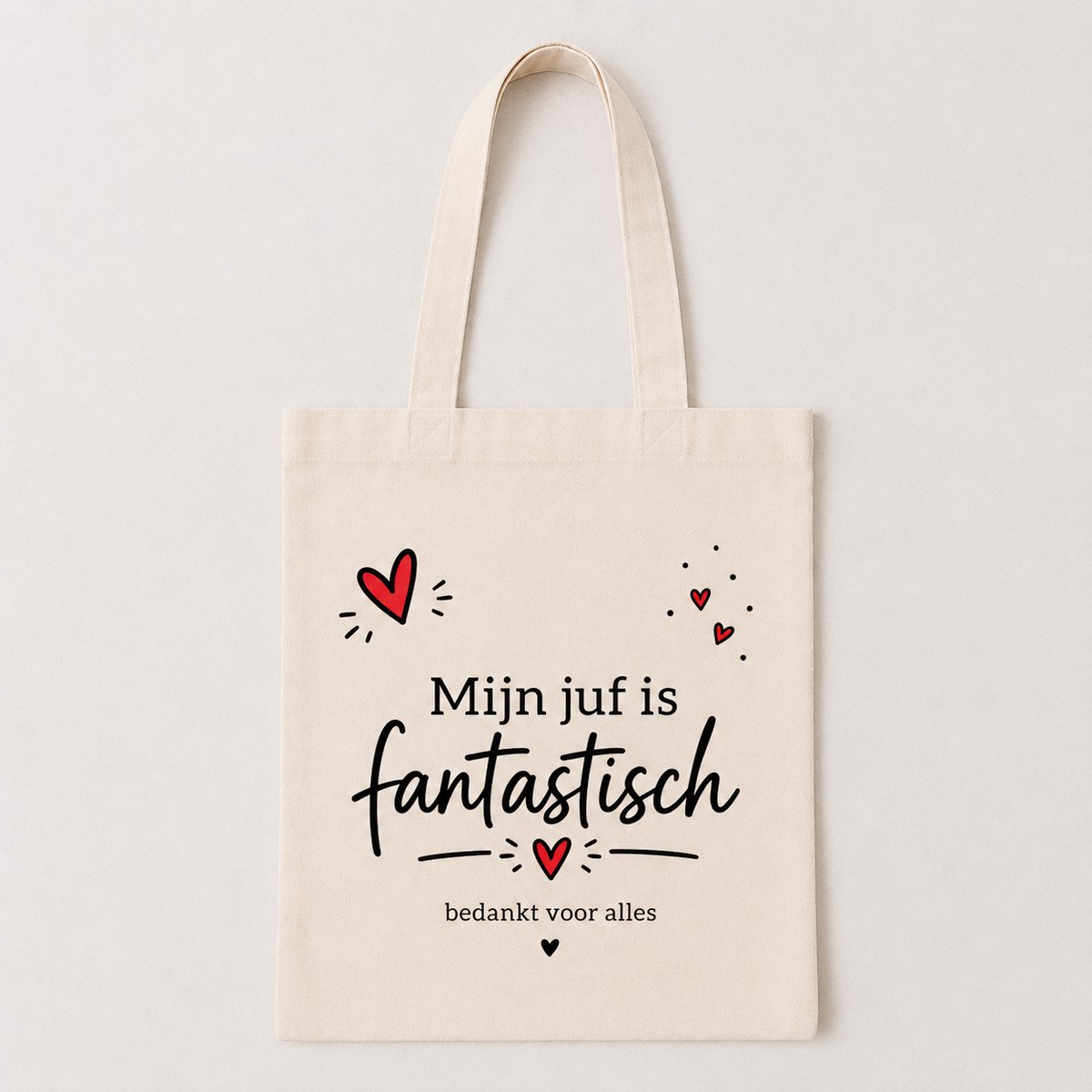 Duurzaam - Canvas Shopper Tas - Mijn Juf Is Fantastisch - Bedankt Juf Tas - Katoenen Shopper - Einde Schooljaar Cadeau - Duurzaam en Herbruikbare Tas - Origineel Cadeau -