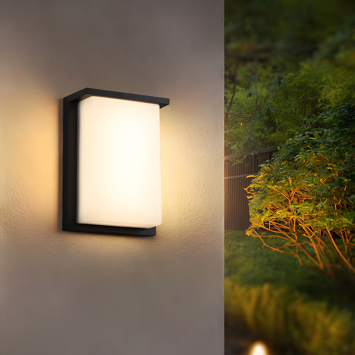 Lemlit LED Buitenwandlamp 20.5 x 16 cm - Vierkante Wandlamp IP65 Waterdicht - 36W 3100 lm - voor Tuin Gevel Balkon en Terras - Zwart
