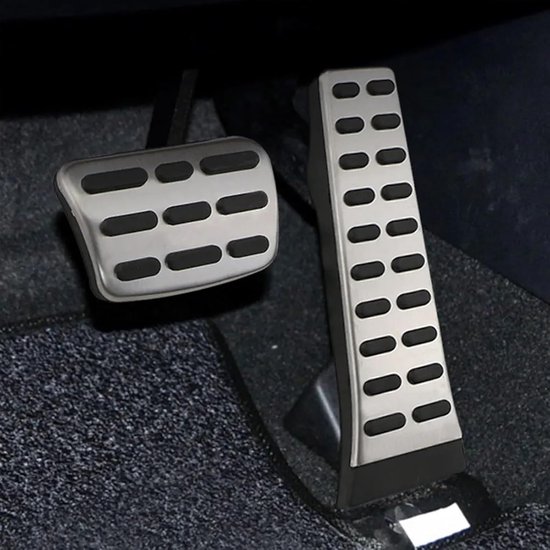 Pedaalhoezen Set - Auto Pedaal - Veiliger Rijden - Antislip Bescherming - 3 Stuks - Zilver Zwart — afbeelding 3