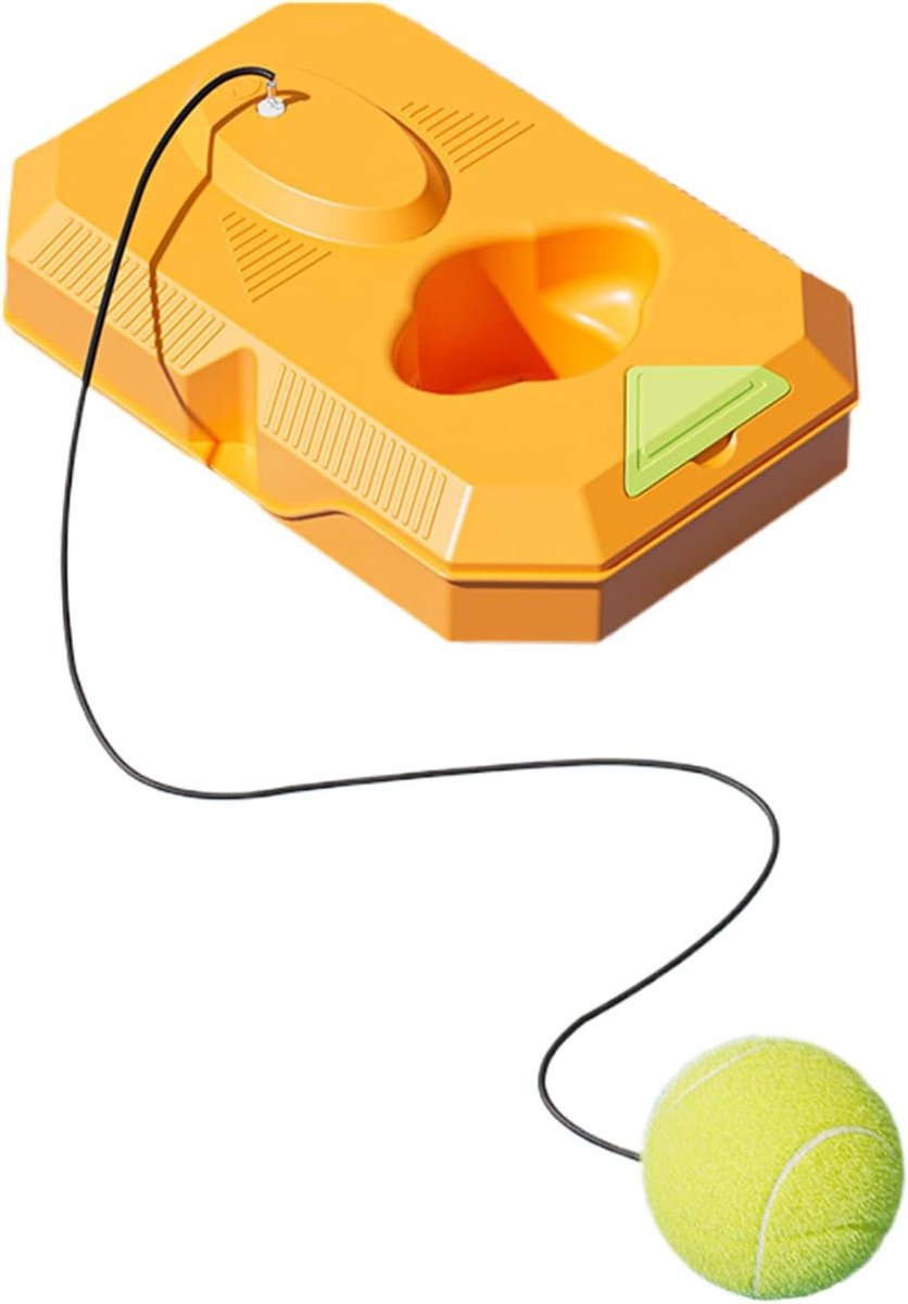 Tennistrainingsapparaat - Solo trainer - Vaardigheden verbeteren - Stabiel tethercord systeem - 26 x 17 x 6.2 cm - Oranje
