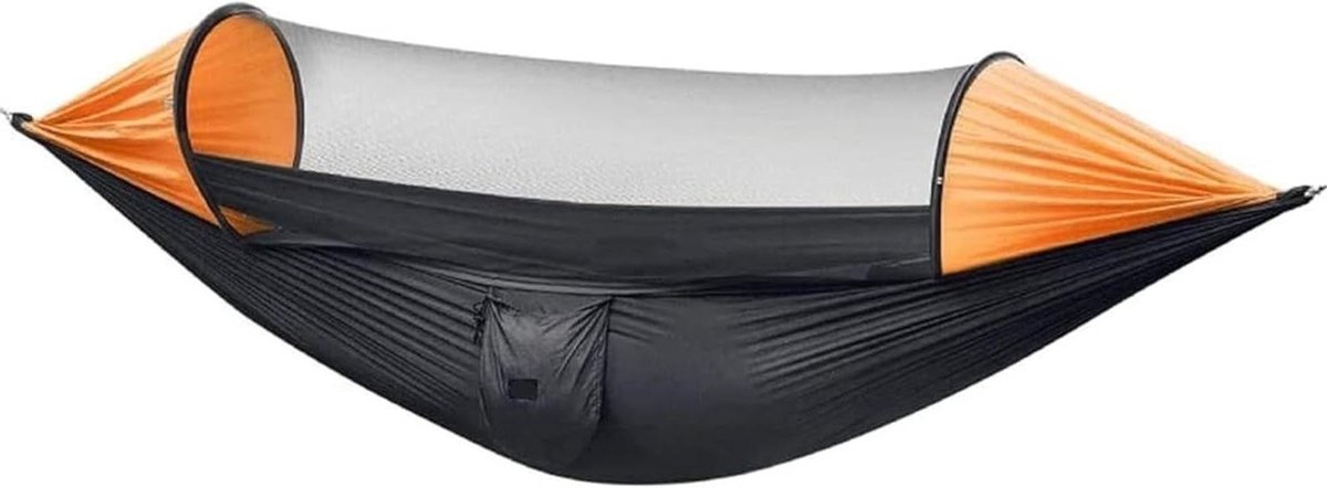 Campinghangmat - Reishangmat - Buiten Ontspannen - Met Klamboe - 290x140 cm - Groen