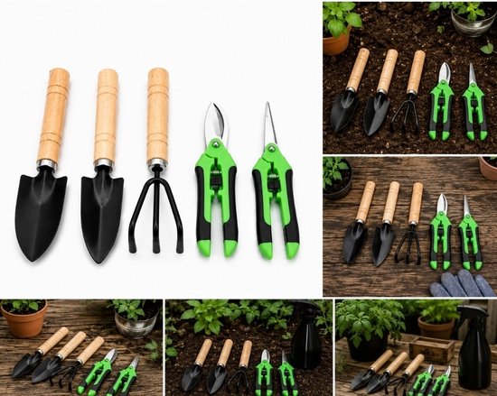Mini-Tuinschep En Hark Met Snoeischaartje En Puntschaar Set - 5 Stuks - Harkje - Schepje - Snoeischaar - Puntschaar van MINI — afbeelding 4