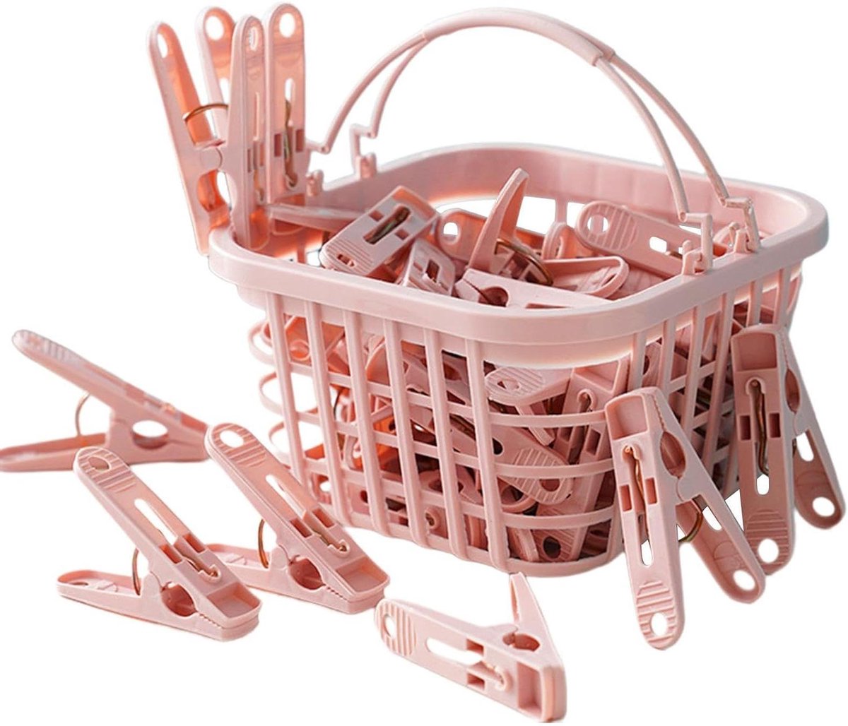 Wasknijpers - Kledingklemmen - Was ophangen - Windbestendig ontwerp - 30 stuks - Roze