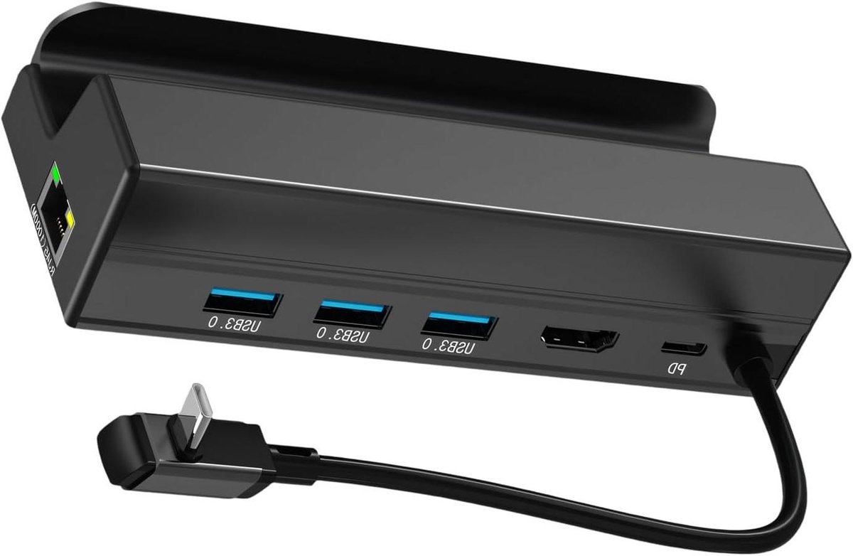 USB C Hub - Type C Adapter - Poorten Uitbreiden - Aluminium Constructie - 137x55x35mm - Zwart
