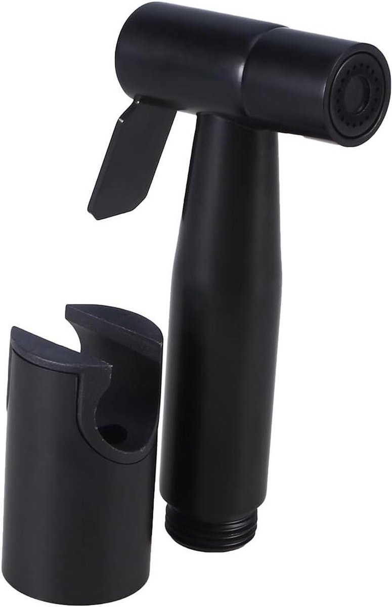 Handdouche Set - Toilet Sproeier - Hygiënisch Werken - Naadloze Constructie - 12 cm - Mat Zwart
