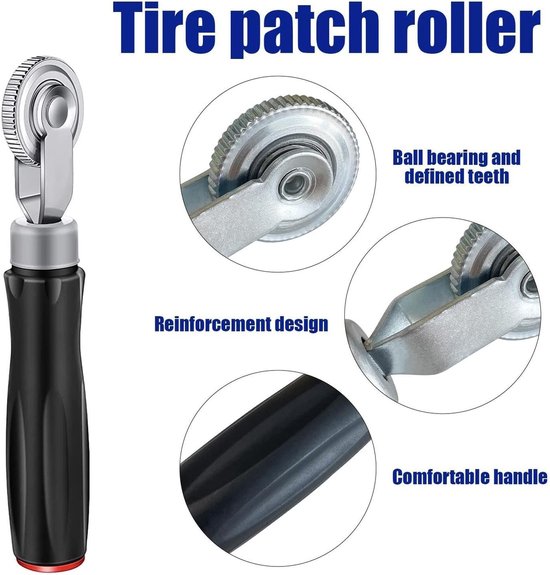 Bandenreparatieset - Paddenstoel Nagels - Band Lekken Dichten - Natuurlijk Rubber - 24 Stuks - Zwart — afbeelding 5