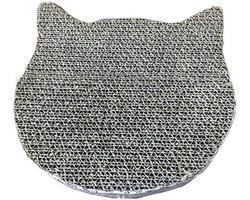Krabmatten Katten - Krabplank Speelgoed - Krabben Klauwen Verzorgen - Schattige Kattenkop Vorm - 3 Stuks - Karton