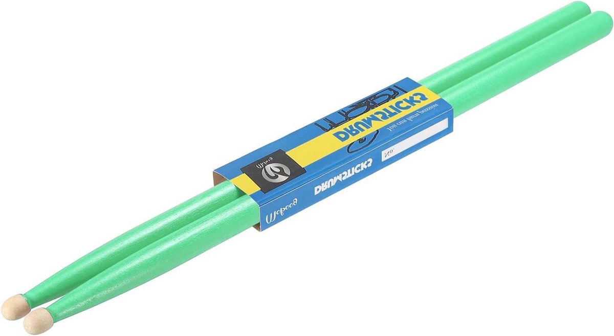 Drumstokken Paar - Percussie Stokken - Muziek Maken - Anti-slip Grip - 40.6cm Lengte - Groen