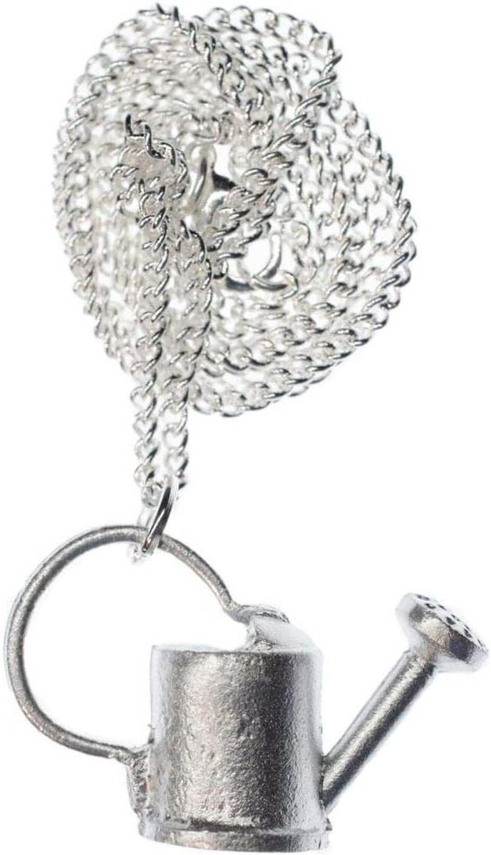 Gietertje Ketting - Tuin Sieraden - Mode Accessoire - Handgemaakt - 45 cm - Zilverkleurig
