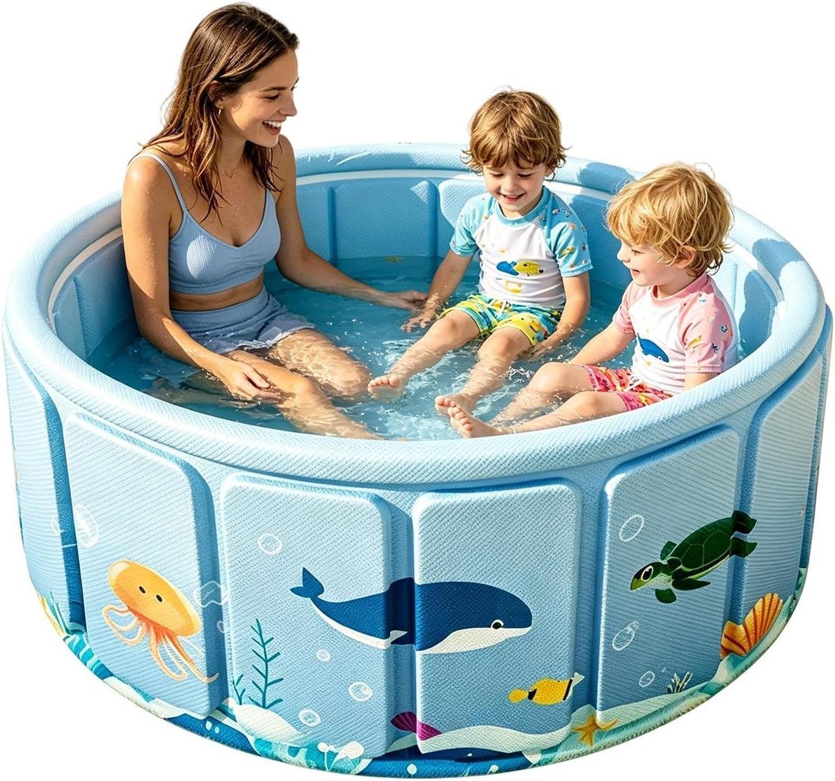 Opvouwbaar Hondenzwembad - Huisdierbad Buitenbad - Koel Plezier Zomer - Snelle Opbouw Geen Lucht - Compact Opvouwbaar - Blauw