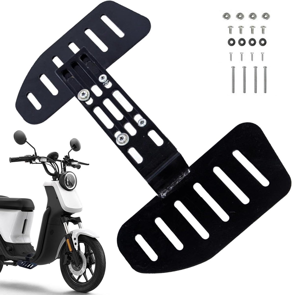 Motorvoetsteunen - Verstelbare Pedalen - Comfortabel Rijden - Verbreed Instapbord - Verstelbaar 20-39cm - Meerkleurig