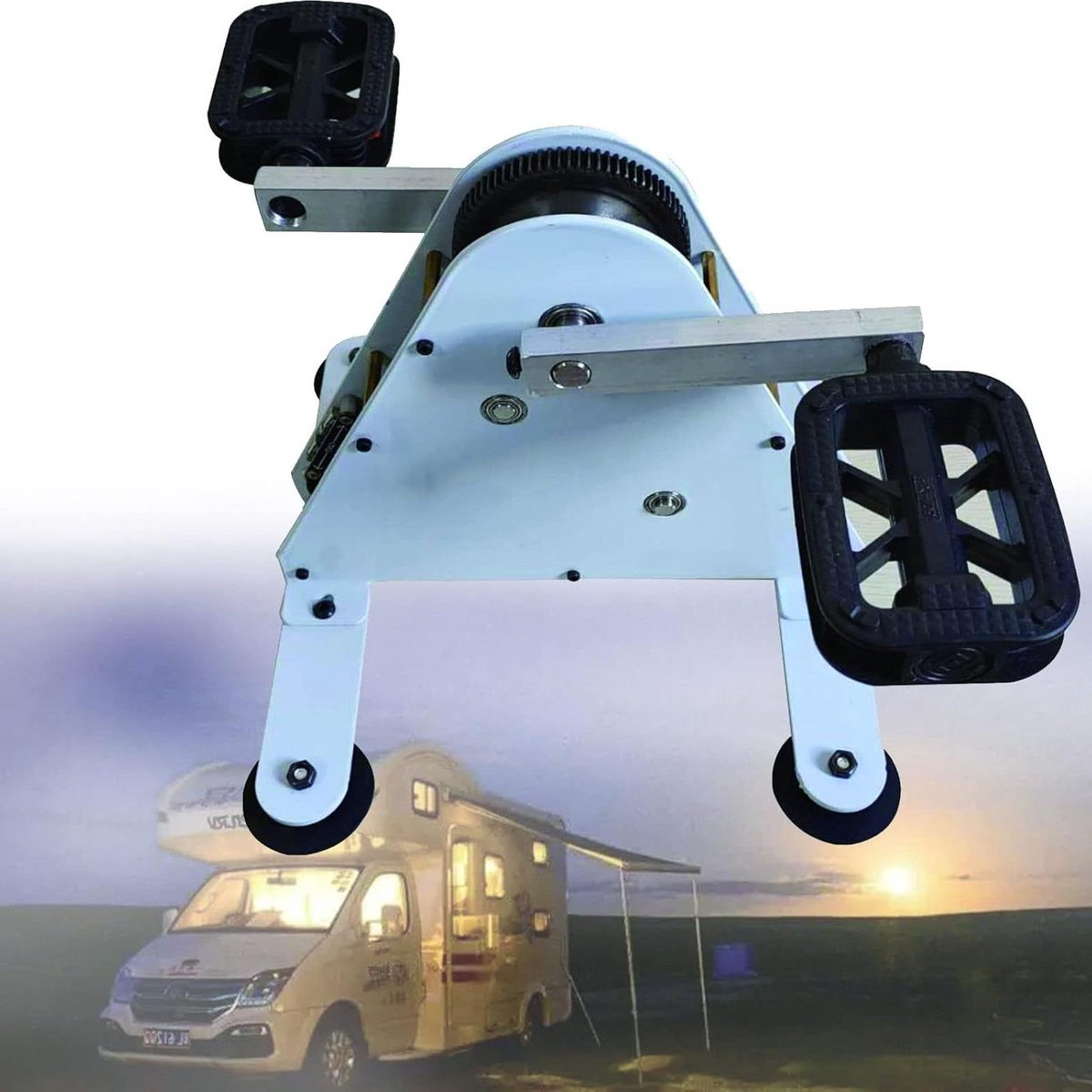 Pedaal Generator - Voet Energie - Apparaten Opladen - Dubbele USB Uitgang - 100 Watt - Metaal