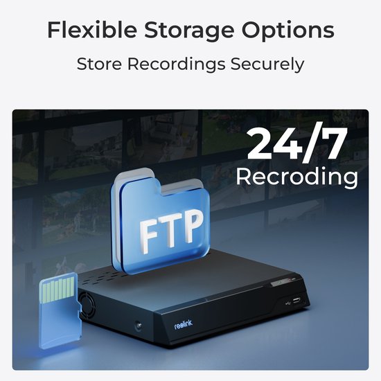 Reolink 4K/8MP PoE IP-beveiligingscamera, turret-bewaking, kleurennachtzicht met 3000K spots, IK10 vandalismebestendig, persoons-/voertuig-/huisdierdetectie, tot 512 GB microSD-kaart, geen PT-ondersteuning van Reolink — afbeelding 3
