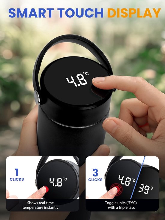 Insuline Koeltas - Diabetes Koeltas 3-5 Pennen 24 uur - Om Medicijnen Koud Te Houden - met Temperatuur °C/°F Display - Draagbare Diabetische Pen Koeler Reiskoffer met Ijspak - voor Dagelijks Gebruik en Reizen - Blauw — afbeelding 4