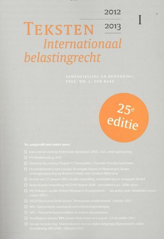 Teksten internationaal belastingrecht 2012/2013 - cover