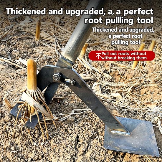 Onkruidtrekker Lange Steel - Tuin Gereedschap - Staand Wieden - Verwijderen met Wortel - 92 cm - Grijs — afbeelding 2